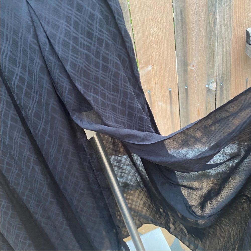 SANDRO HANAE CHIFFON MAXI DRESS BLK BLUSH Size 2 - Picture 12 of 16